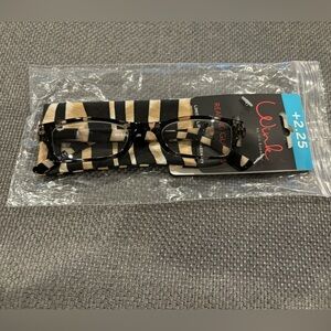 WINK by ICU reading glasses tortoise shell pattern w/leopard soft case. +2.25